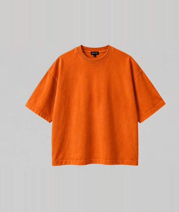 Camiseta oversized laranja frente